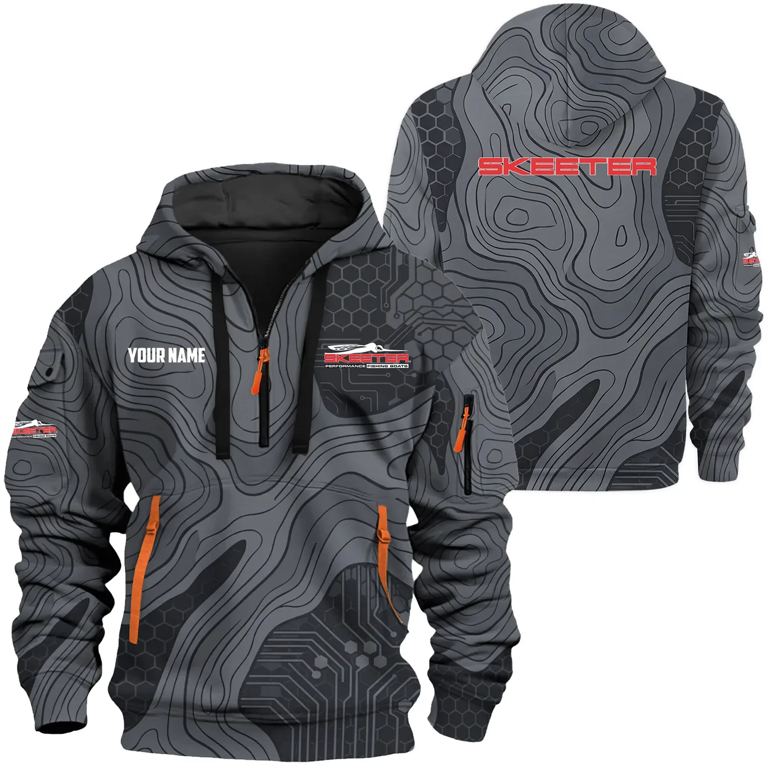 Skeeter Exclusive Logo Hoodie Half Zipper, HCAHHHZ15STZ Skeeter Hoodie