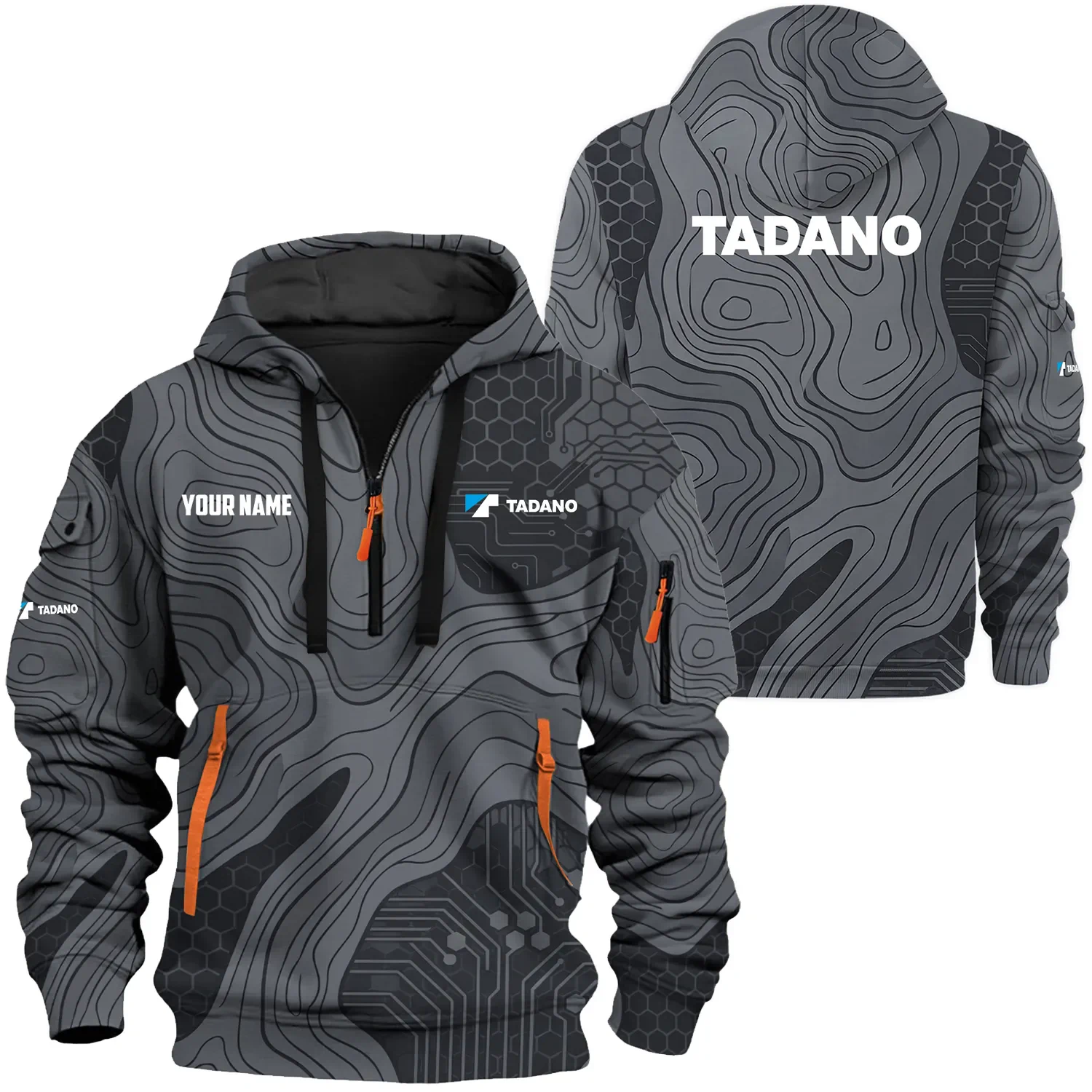 Tadano Exclusive Logo Hoodie Half Zipper, HCAHFAHHZ15TDZ Tadano Hoodie