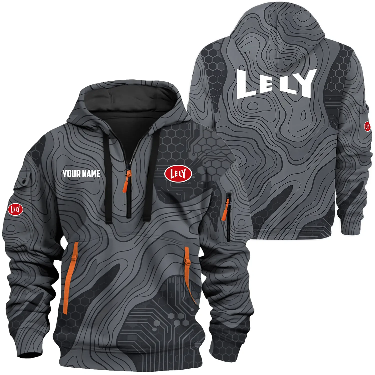 Lely Exclusive Logo Hoodie Half Zipper, HCAHFAHHZ15LLZ Lely Hoodie