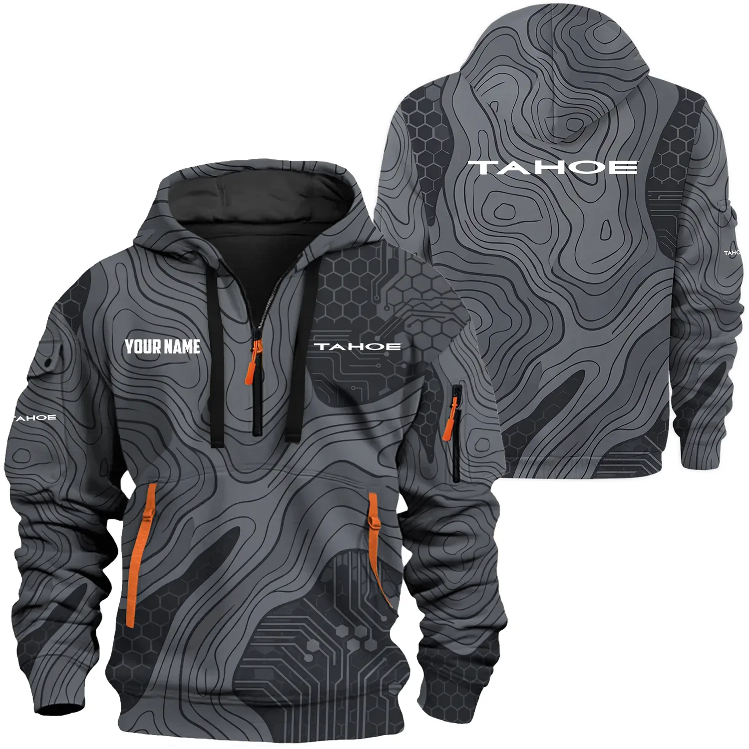 Tahoe Exclusive Logo Hoodie Half Zipper, HCAHHHZ15TAZ Tahoe Hoodie