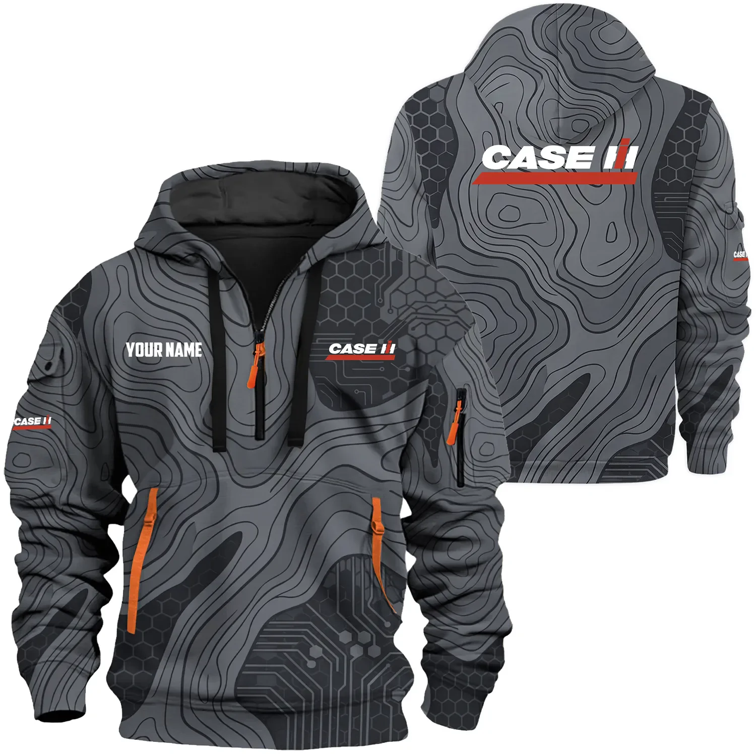 Case IH Exclusive Logo Hoodie Half Zipper, HCAHFAHHZ15CIZ Case IH Hoodie