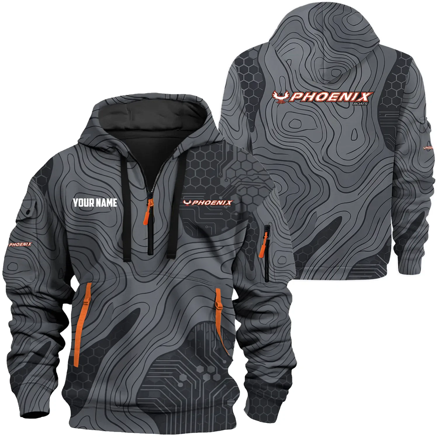 Phoenix Exclusive Logo Hoodie Half Zipper, HCAHHHZ15PBZ Phoenix Hoodie